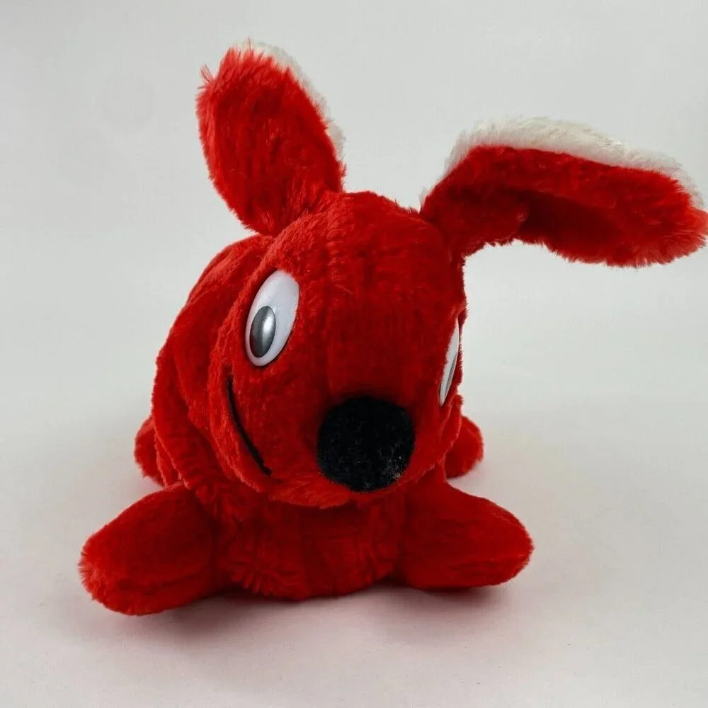 1984 Lego Duplo Red Bunny Rabbit Plush Carrier Bag with Keychain Legos Storage - Picture 2 of 10